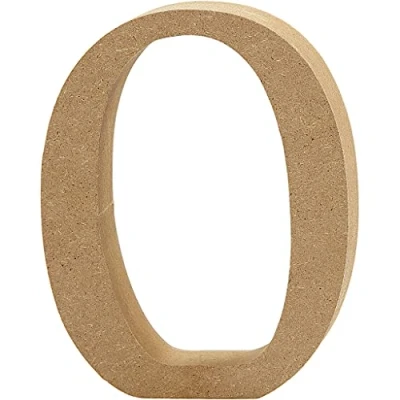 Afbeelding van Creotime houten cijfer 0 13 cm