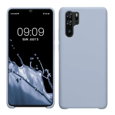 Afbeelding van kwmobile telefoonhoesje geschikt voor Huawei P30 Pro Hoesje met siliconen coating Smartphone case in mat lichtblauw