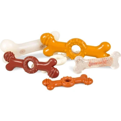 Afbeelding van Hondenspeelgoed TPR Been met Chocoladesmaak Transparant 8 cm