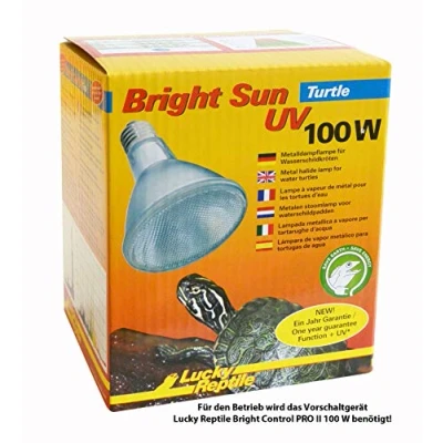 Afbeelding van Lucky Reptile Bright Sun UV Turtle 100 W metaaldamp lamp voor E27 fittingen reptielenlamp met zon achtig lichtspectrum warmtestraler terrarium waterschildpadden