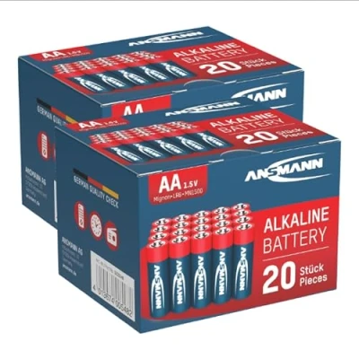 Afbeelding van ANSMANN alkaline batterij Mignon AA / LR06 1,5 V/Longlife voordeelpakket in een praktische voorraaddoos 40 stuks