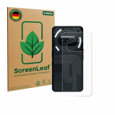 Afbeelding van ScreenLeaf Screenprotector voor Nothing Phone (3a) (Achterkant) Duurzame schermbescherming Folie Beschermfolie transparant (2 Stuks)