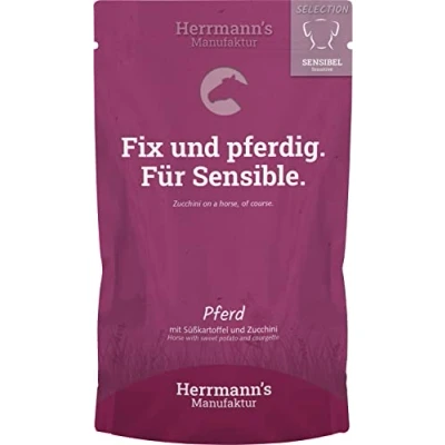 Afbeelding van Herrmann&#039;s Sensitive hond Paard met zoete aardappel 150 gr. per 15 stuks