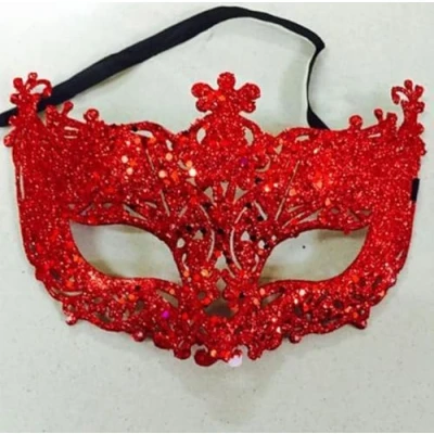 Afbeelding van CHPN masker Spannend Gemaskerd Bal Oogmasker Venetiaans Mask Verkleden Carnaval Rood