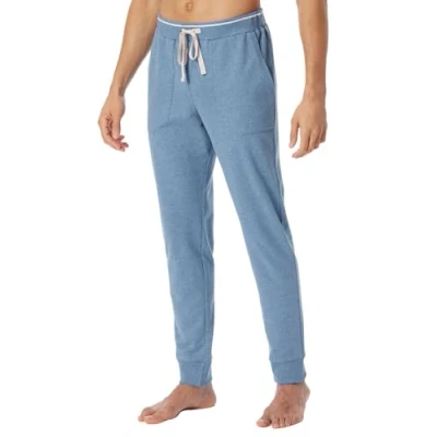 Afbeelding van Schiesser Heren lange slaapbroek met manchetten mix + Relax pyjamabroek, Blauw gemêleerd 181186, 54