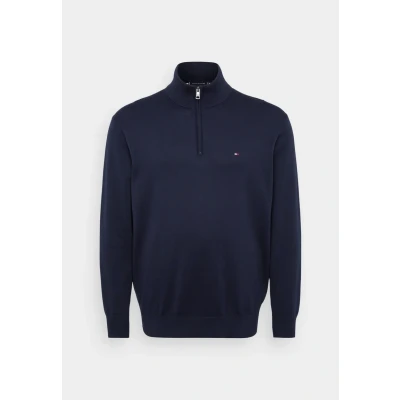 Afbeelding van Tommy Hilfiger Essential ZIP MOCK Trui, Heren, Maat: 4XL, Desert sky