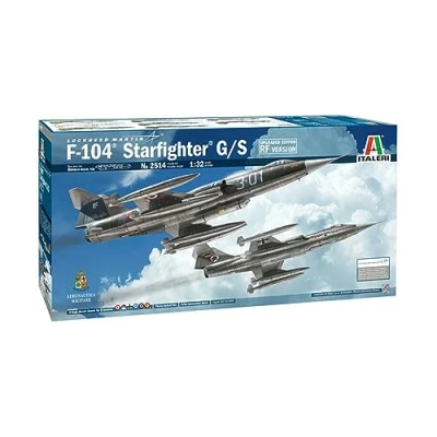 Afbeelding van 1:32 Italeri 2514 F 104 Starfighter G/S Upgraded Edition RF version Plastic Modelbouwpakket