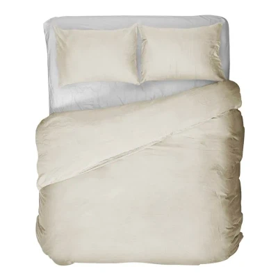 Afbeelding van Kayori Koko Dekbedovertrek Katoen 240/200 220 Taupe cm +2 slopen (Kleur: Taupe)