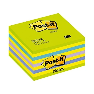 Afbeelding van Memoblok 3M Post it 2028 76x76mm kubus neon groen