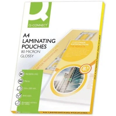 Afbeelding van Q connect Lamineeretui A4 2x 80 Micron 100 Stuks Lamineerhoes