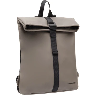 Afbeelding van New Rebels Mart Waterafstotende Rolltop Rugzak Medium Taupe