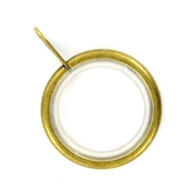 Afbeelding van Bulk Hardware BH05500 Silent Gordijn Drapery Stang Ring Vaste Oog Antieke Messing Binnenafmeting 23 mm, Set van 24 Stuk