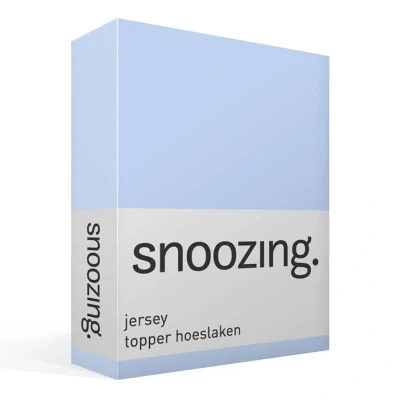 Afbeelding van Snoozing Jersey Topper Hoeslaken 100% gebreide katoen 120x200 cm Hemel
