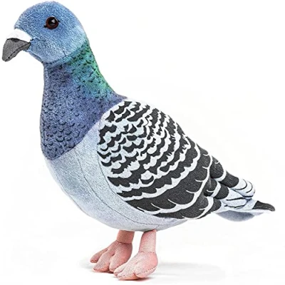 Afbeelding van Uni Toys Stadduif 20 cm (hoogte) pluche duif, vogel dier, knuffeldier