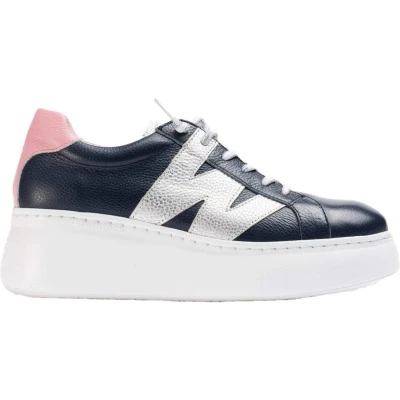 Afbeelding van Wonders Zurich dames sneaker blauw maat 41 (EU) 8 (UK)