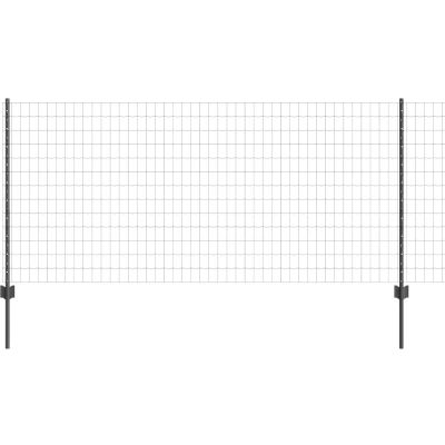 Afbeelding van vidaXL Tuinafscheiding Set van 2 Grijs Metaal 10 x 1 m Stevig