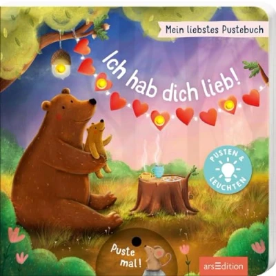 Afbeelding van Mein liebstes Pustebuch Ich hab dich lieb!: Pusten &amp; leuchten