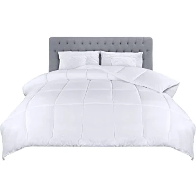 Afbeelding van Utopia Bedding Lichtgewicht Zomerdekbed 200x200 cm met Hoektabs, Microfiber Zacht 200 GSM, Box Stitched Alternative Dekbed (Wit)