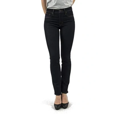 Afbeelding van Levi&#039;s 724 HIGH RISE Straight Slim fit jeans darkblue denim, rinsed Dames, Maat: 24x32, Dark blue denim