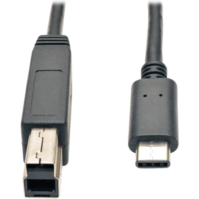 Afbeelding van Tripp Lite U422 003 G2 USB 3.1 Gen 2 (10 Gbps) Cable, Type C (USB C) to 3.0 B (M/M), 3 ft. TrippLite