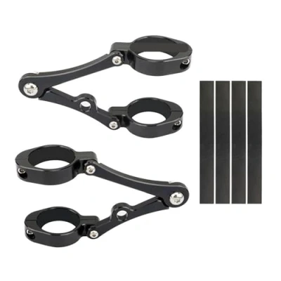 Afbeelding van For 33mm 54mm Koplamp Beugel Mount Klem Vork Buis Licht Houder Motorfiets Universele Motoraccessoires (Size : 52 Black)