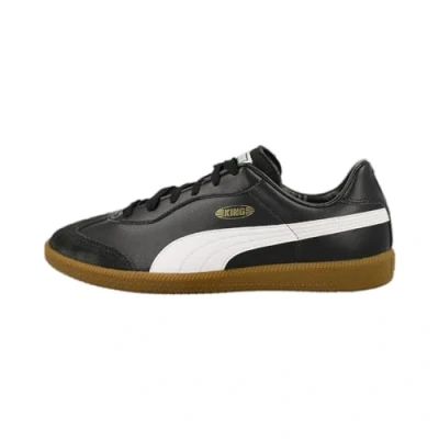 Afbeelding van Puma KING 21 IT Zaalvoetbalschoenen, Heren, Maat: 37, Black/white Leer en imitatieleer