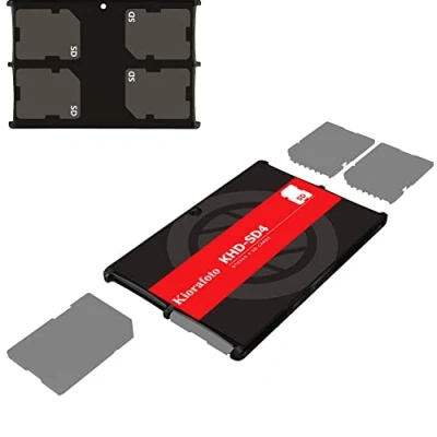 Afbeelding van Kiorafoto Creditcard Size SD Geheugenkaart Case Opslag Houder Protector voor 4 kaarten, SDHC SDXC kaart Draaghouder