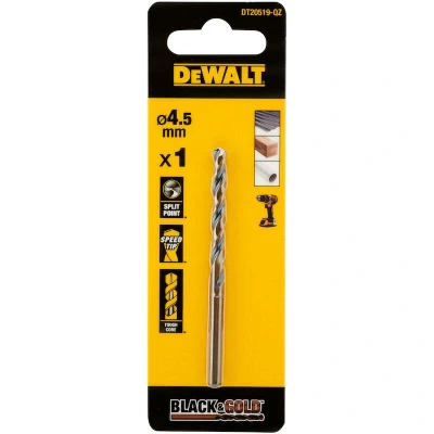 Afbeelding van DeWalt Accessoires Black &amp; Gold Metaalboor 4,5 mm DT20519 QZ