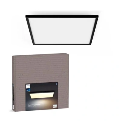 Afbeelding van Philips Hue Aurelle Plafondlamp Duurzame Led Verlichting Warm Tot Koelwit Licht Incl. Dimmer Switch Verbind met Bluetooth of Bridge Werkt Alexa en Google Home Vierkant Klein