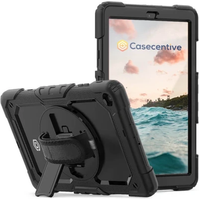 Afbeelding van Casecentive Handstrap Pro Hardcase met handvat Galaxy Tab A7 10.4 2020 zwart