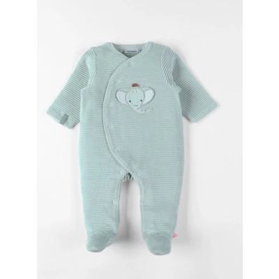 Afbeelding van Noukie&#039;s Velour Fluweel Olifant Groen 12 maand 80