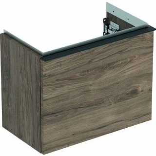 Afbeelding van Geberit iCon fonteinonderbouwkast met lade, noten hickory 520 x 415