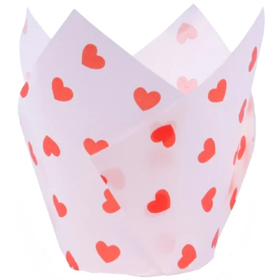 Afbeelding van PME Muffin Cups Hartjes 24st.