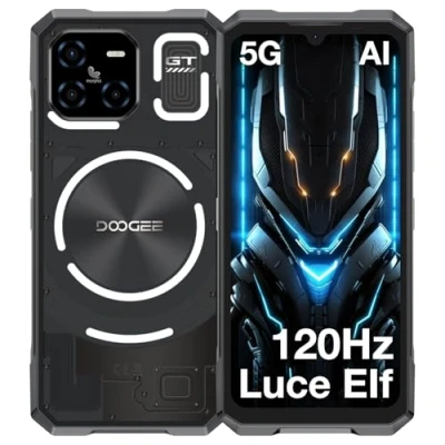Afbeelding van DOOGEE Blade GT Onbreekbare Mobiele Telefoon, 5G, Smartphone, onbreekbaar, Android 14, met EIF licht, 6,72 inch FHD+ 120 Hz, 32 GB + 256 (TF 2TB), 48 MP AI Triple Camera, 5500 mAh/6 nm