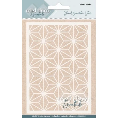 Afbeelding van Card Deco Essentials Mixed Media Stencil Geometric Stars