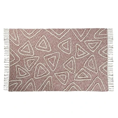 Afbeelding van Tapijt DKD Home Decor Roze Terra cotta Wit Franjes Stads (120 x 180 1 cm)