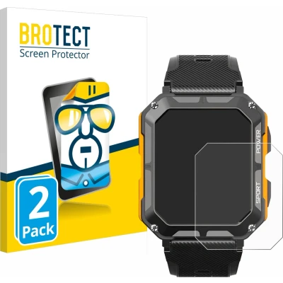 Afbeelding van BROTECT Screenprotector voor Njord Gear The Indestructible Smartwatch Folie Beschermfolie transparant (2 Stuks)