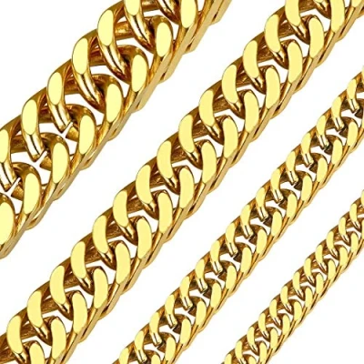 Afbeelding van Cubaanse ketting voor mannen en vrouwen 5 mm 7 10 13 roestvrij staal Miami Curb Link Chain 18 tot 30 inch