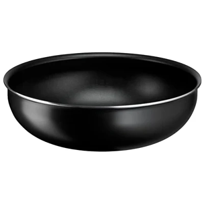 Afbeelding van Lagostina Ingenio Essential Plus Wok Ø 28 cm, aluminium wokpan met antiaanbaklaag voor gas en oven, pastasalta thermosignaal kookweergave, bruikbaar afneembare handgreep