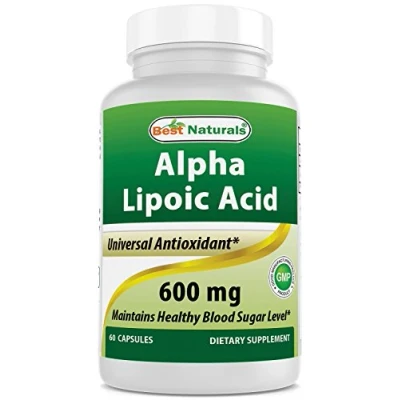 Afbeelding van Best Naturals Alpha Lipoic Acid 600 mg 60 Capsules ALA Powerful Antioxidant (60 Count (Pack of 1))