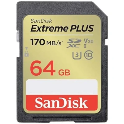 Afbeelding van SanDisk Extreme Plus 64GB SDHC Memory Card 80MB &amp;&amp;&amp;