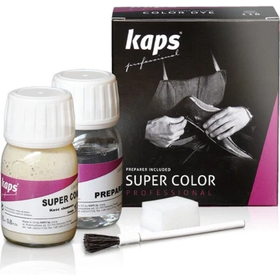 Afbeelding van Kaps super color leer &amp; kunstleer verf inc.cleaner (406) Oud Goud 25ml