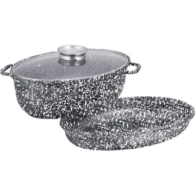 Afbeelding van Klausberg 7367 Braadpan met deksel 8L gietijzer