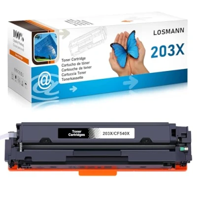 Afbeelding van LOSMANN Toner compatibel met HP 203X CF540X 203A CF540A voor Color Laserjet Pro MFP M281fdw M280nw M281cdw M281fdn, M254dw M254dn M254nw (zwart)