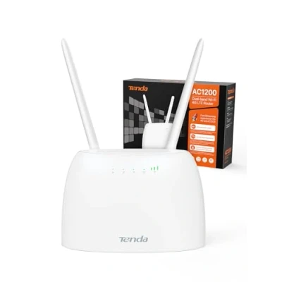 Afbeelding van Tenda 4G07 routeur sans fil Gigabit Ethernet Bi bande (2,4 GHz / 5 GHz) 4G Blanc
