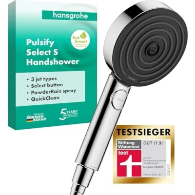 Afbeelding van Hansgrohe pulsify select handdouche 105 3jet relaxation ecosmart chroom 24111000