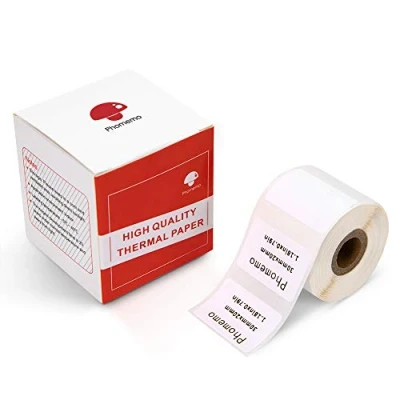 Afbeelding van Phomemo M110 etiketten, voor de M110, M120, M200 en M220 labelprinter, zelfklevend etiket, multifunctioneel thermisch papier streepjescode, naam, adres, 30 x 20 mm, 230 etiketten/rol