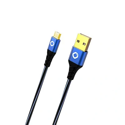 Afbeelding van Oehlbach USB Plus Micro 2.0 [1x A stekker 1x B stekker] 0.50 m Blauw Vergulde steekcontacten