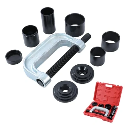 Afbeelding van AIM Tools Heavy Duty 4 in 1 Kogelgewricht Press Remover Installer &amp; U Joint Service Removal Tool Kit met 4x4 Adapters voor de meeste 2WD en 4WD Auto&#039;s Voertuigen Lichte Vrachtwagens