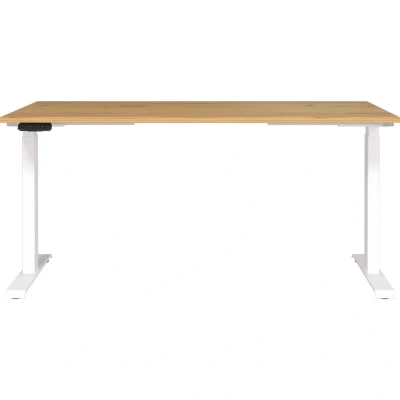 Afbeelding van Germania Jet 160 cm Eiken / Wit Elektrische Zit Sta Bureautafel